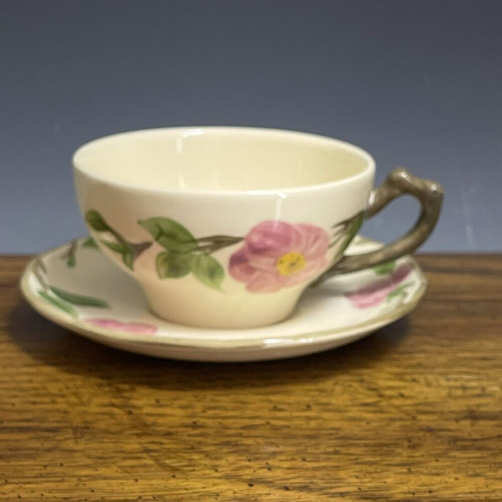 Franciscan Desert Rose Coffee/Teacup & Saucer ENGLAND Vintage
